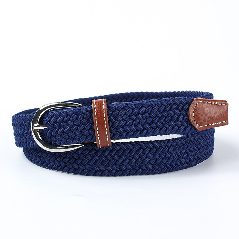 Youth Student Canvas Elastic Braided Belt