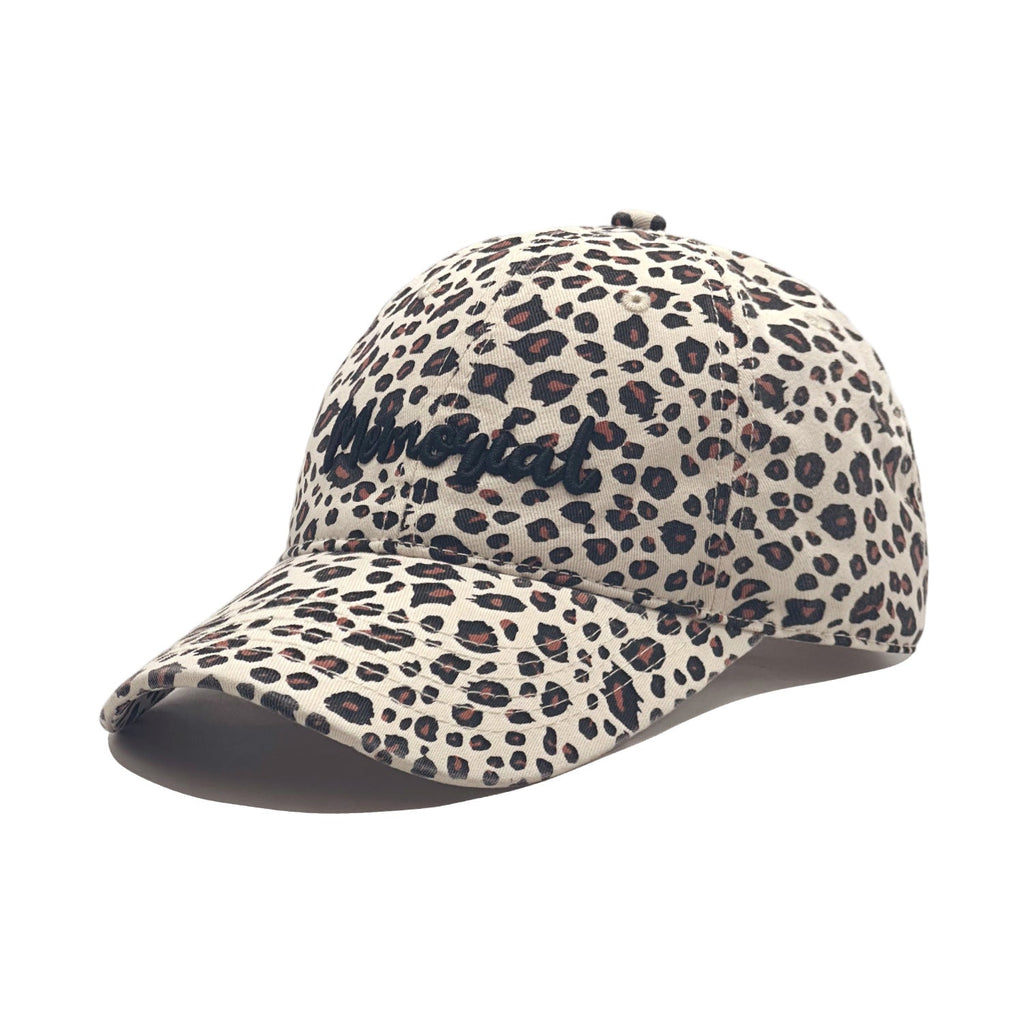 Retro Leopard-print Embroidered Baseball Cap Washed And Distressed