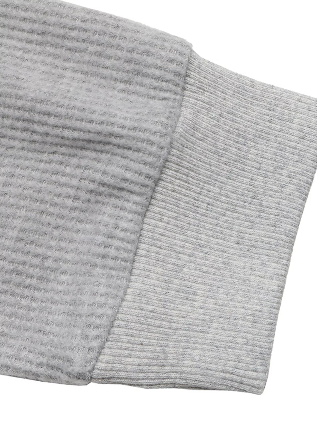 Striped Collar Dropped Shoulder Sweatshirt
