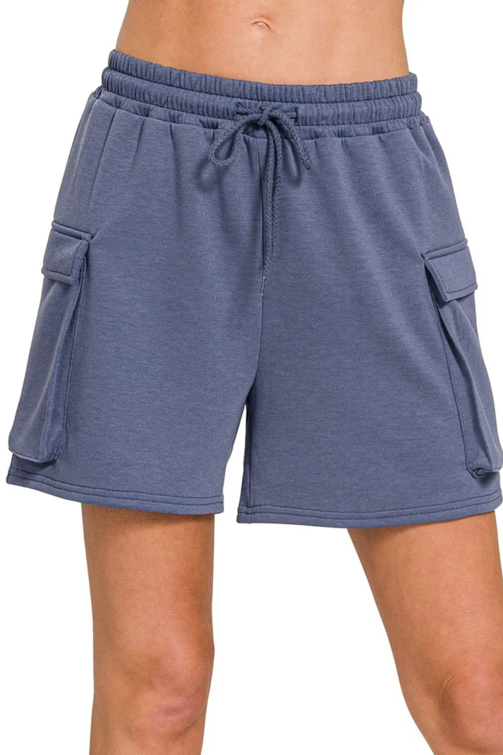 Relaxed Scuba Shorts with Thigh Pockets