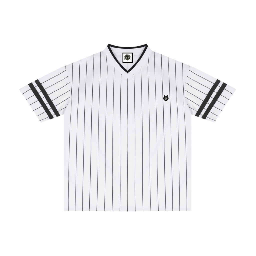 Loki & Ivy Unisex Striped Loose V-Neck T-Shirt