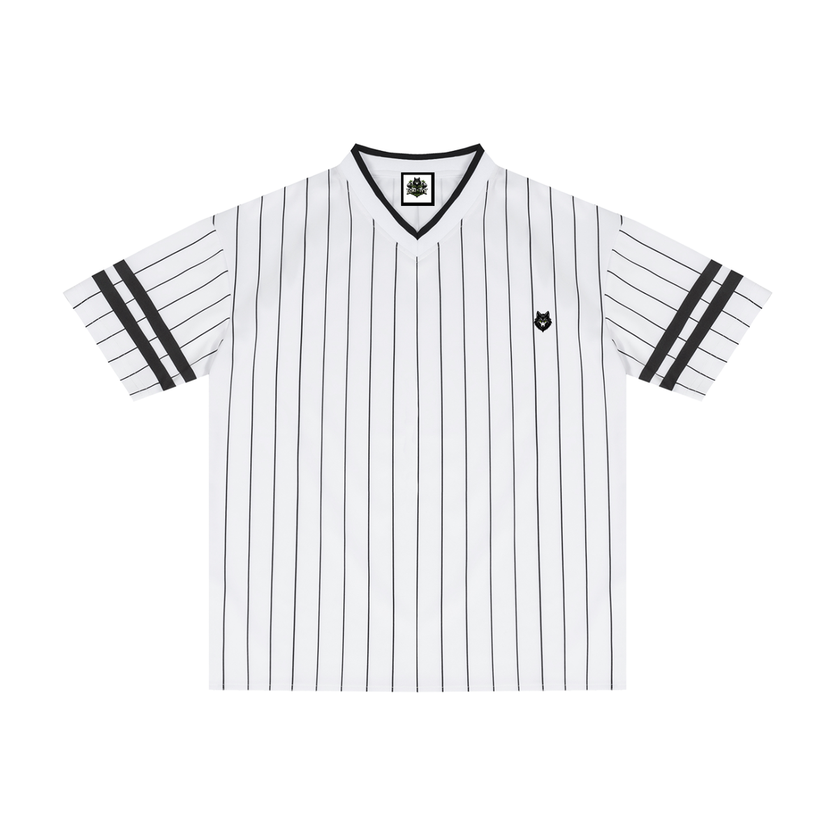Loki & Ivy Unisex Striped Loose V-Neck T-Shirt
