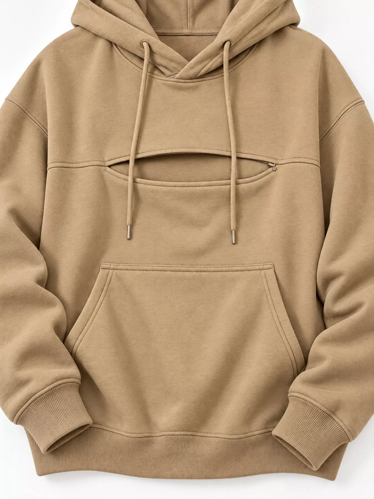 Full Size Cat Pouch Drawstring Hoodie Plus Size