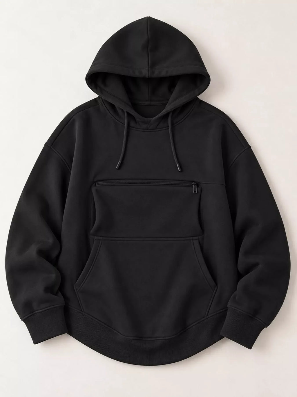 Full Size Cat Pouch Drawstring Hoodie Plus Size