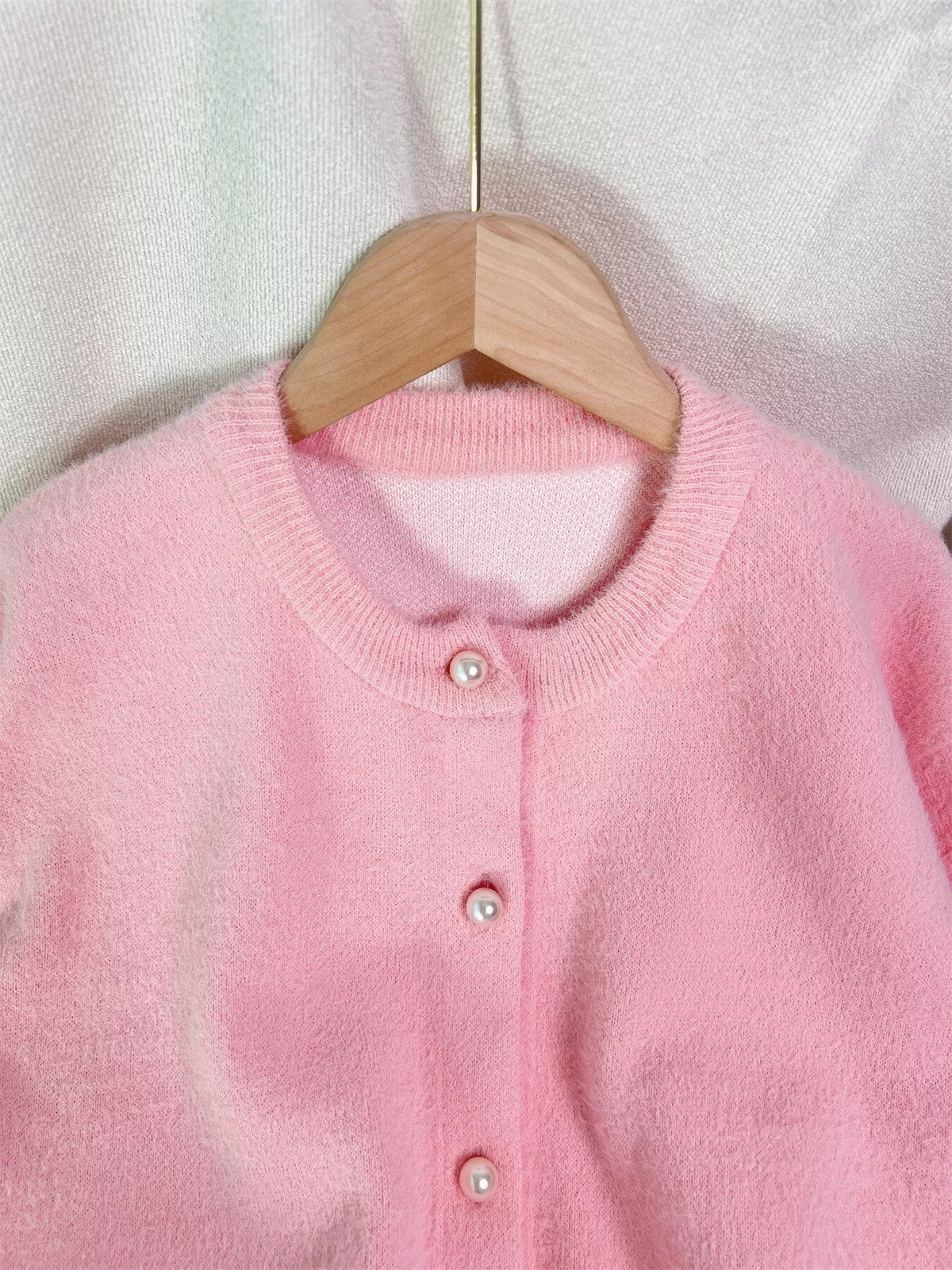 Fuzzy Knit Button Down Cardigan