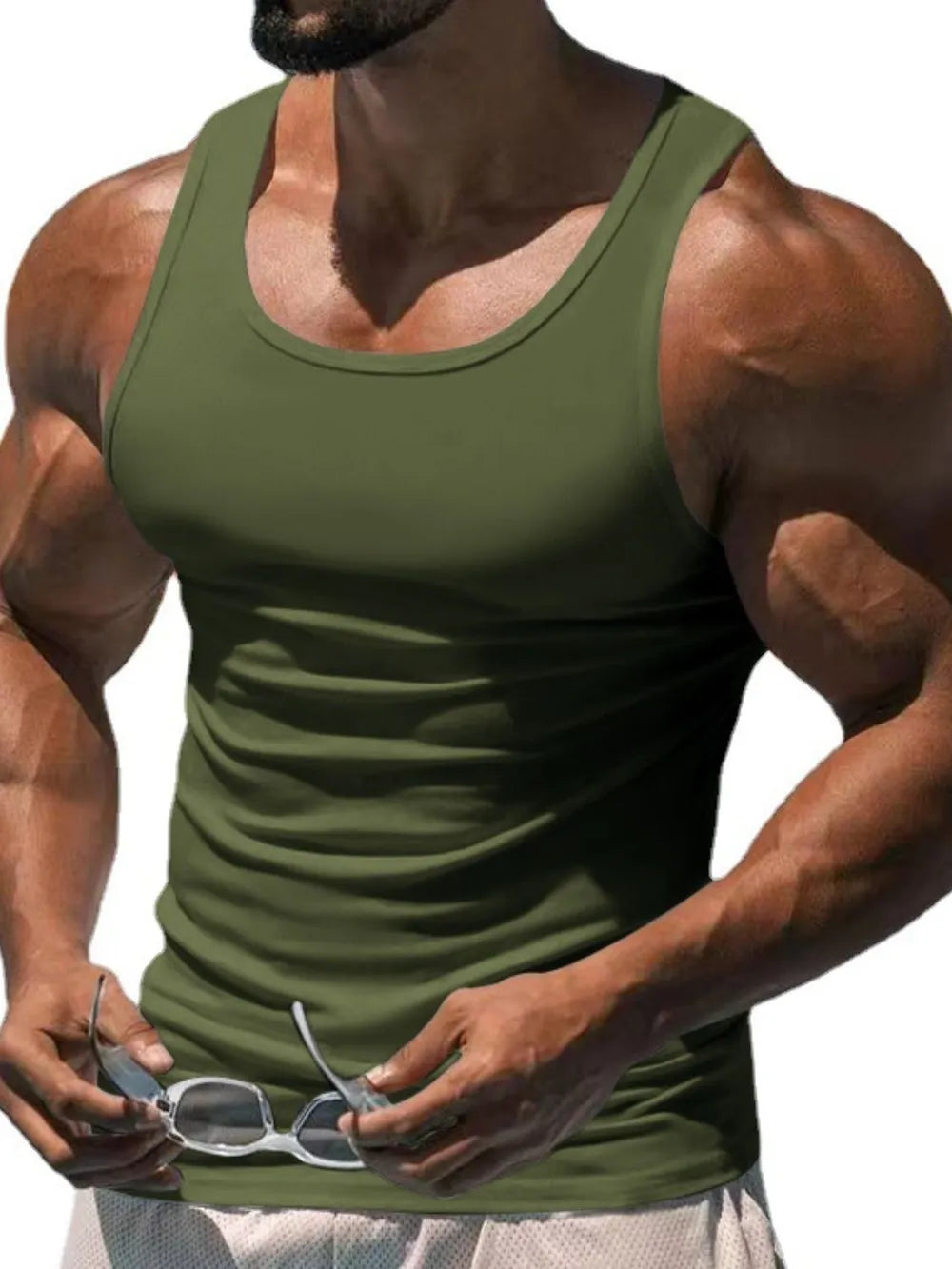 Men's Plus Size Wide Strap Tank