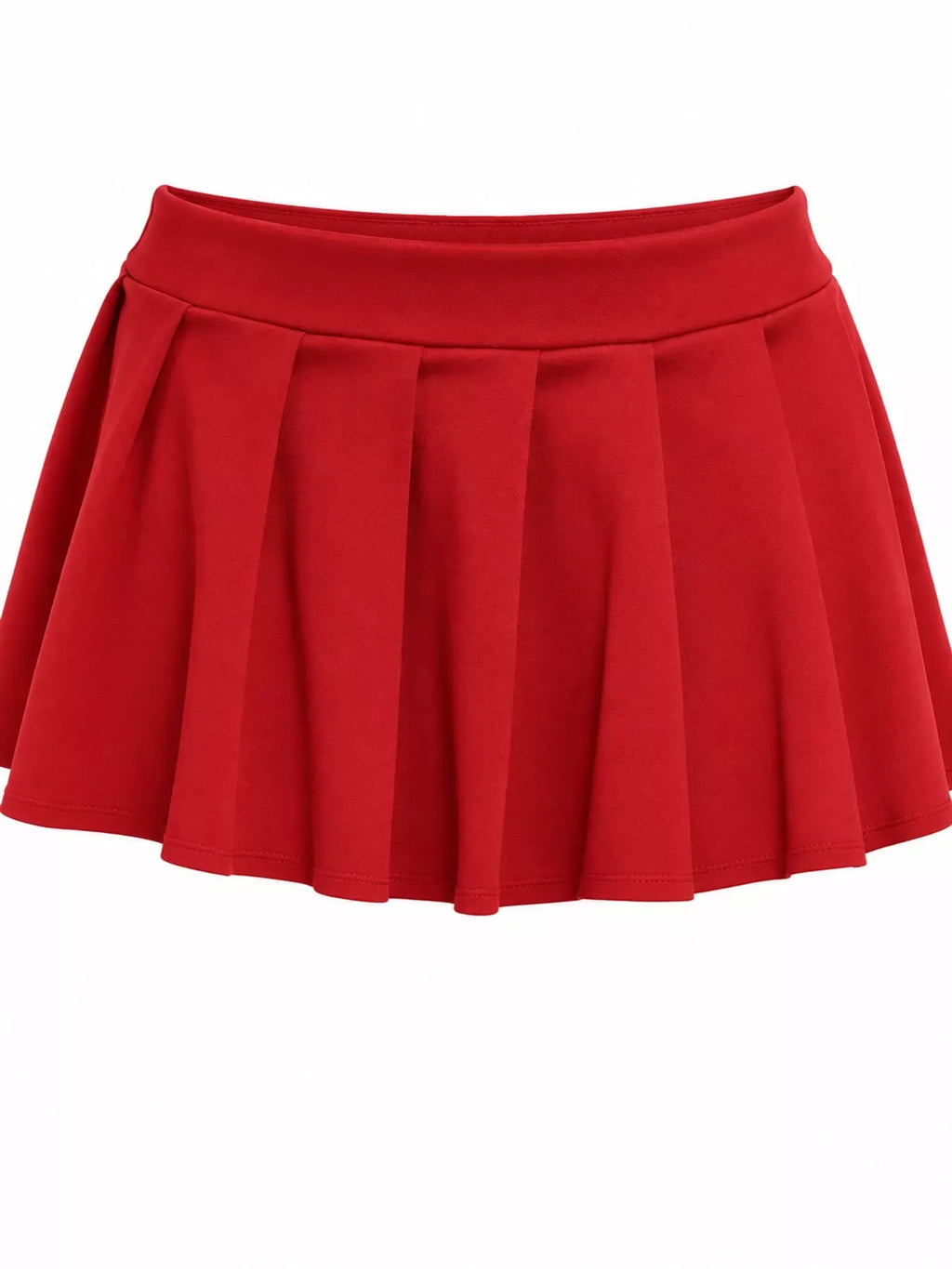 Low Waist Pleated Micro Mini Skirt