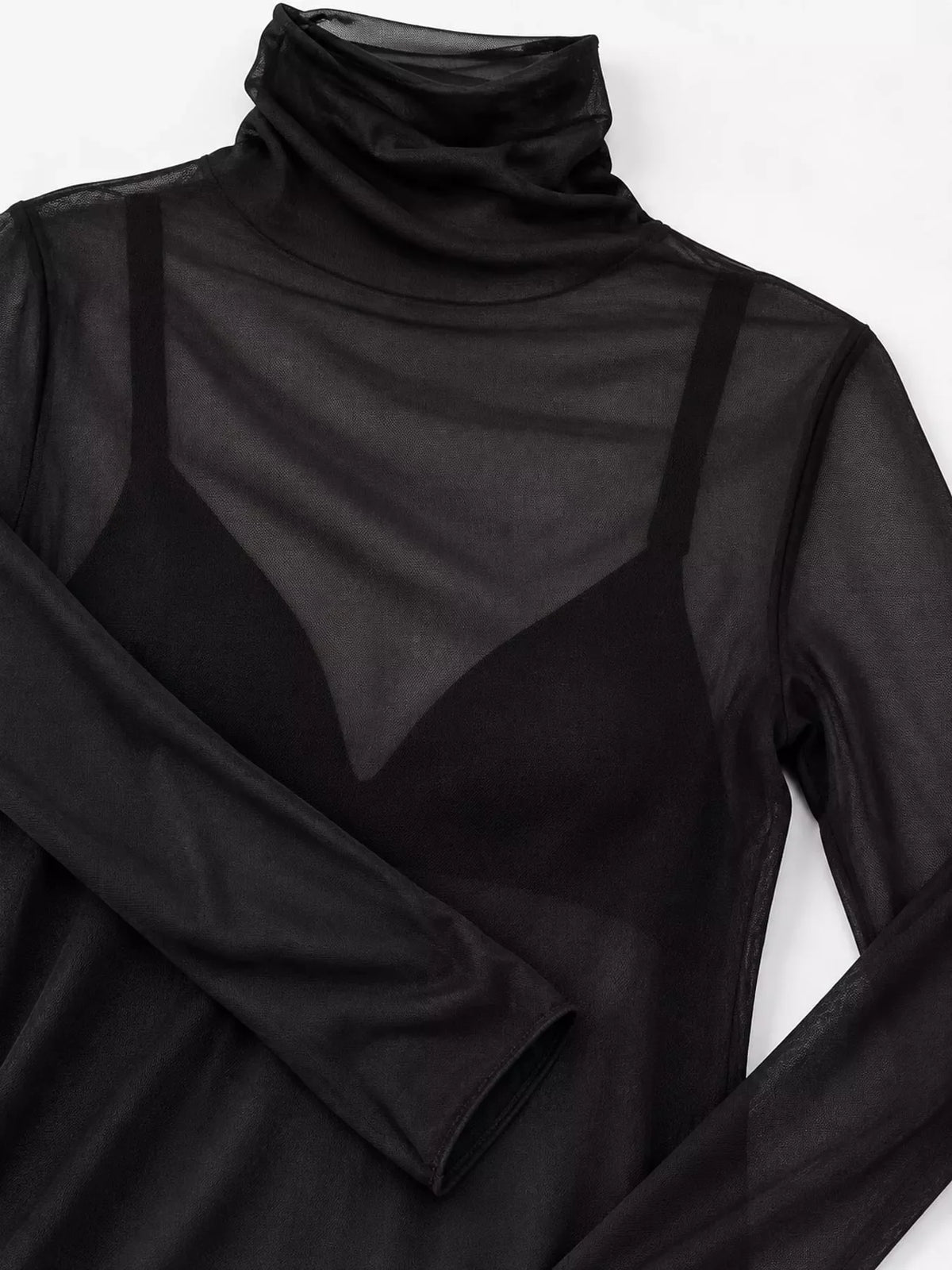 Turtleneck Long Sleeve Slim Fit T-Shirt