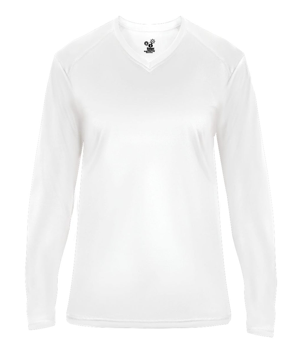 WOMEN'S ULTIMATE V-NECK LONG-SLEEVE T-SHIRT - MOISTURE-WICKING PERFORMANCE