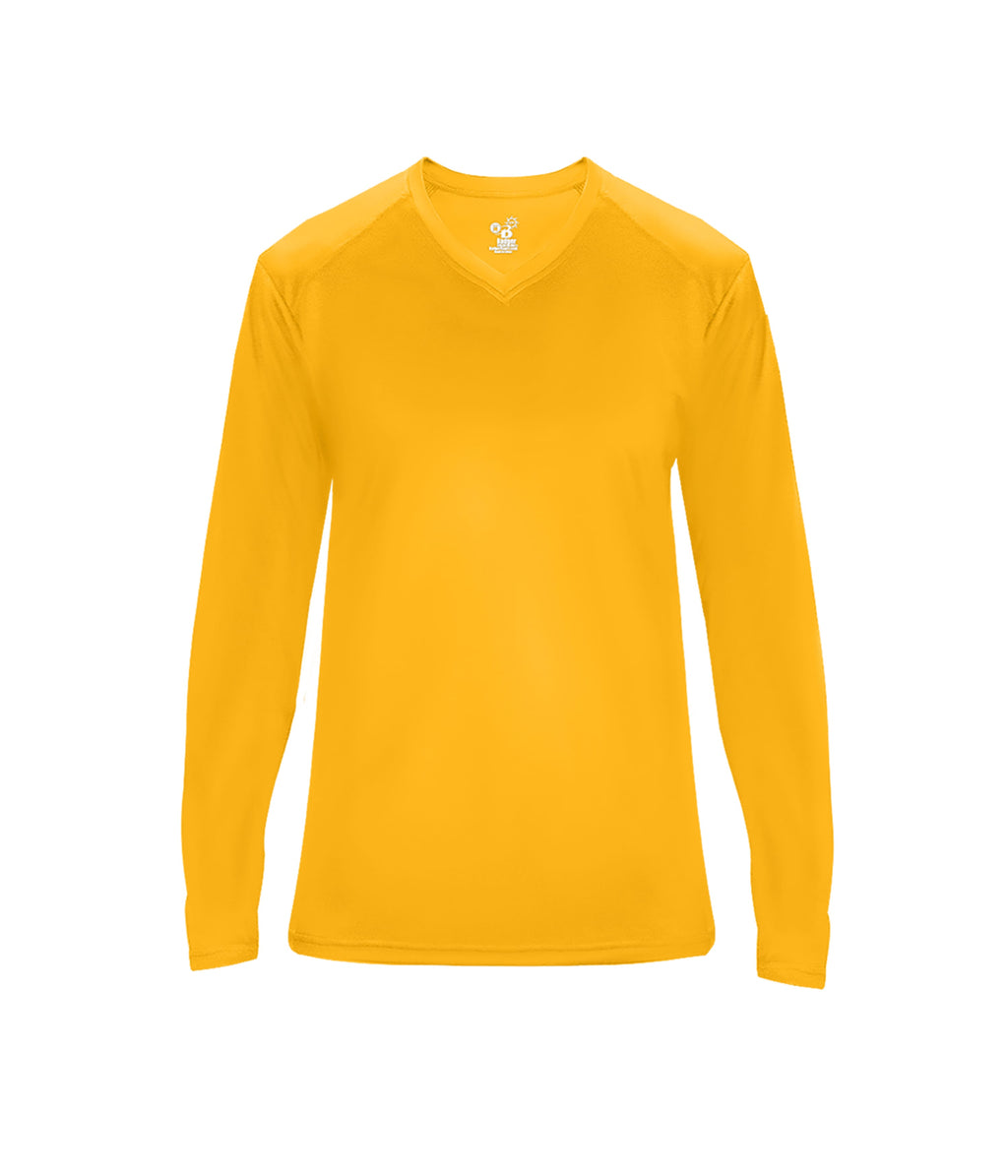 WOMEN'S ULTIMATE V-NECK LONG-SLEEVE T-SHIRT - MOISTURE-WICKING PERFORMANCE