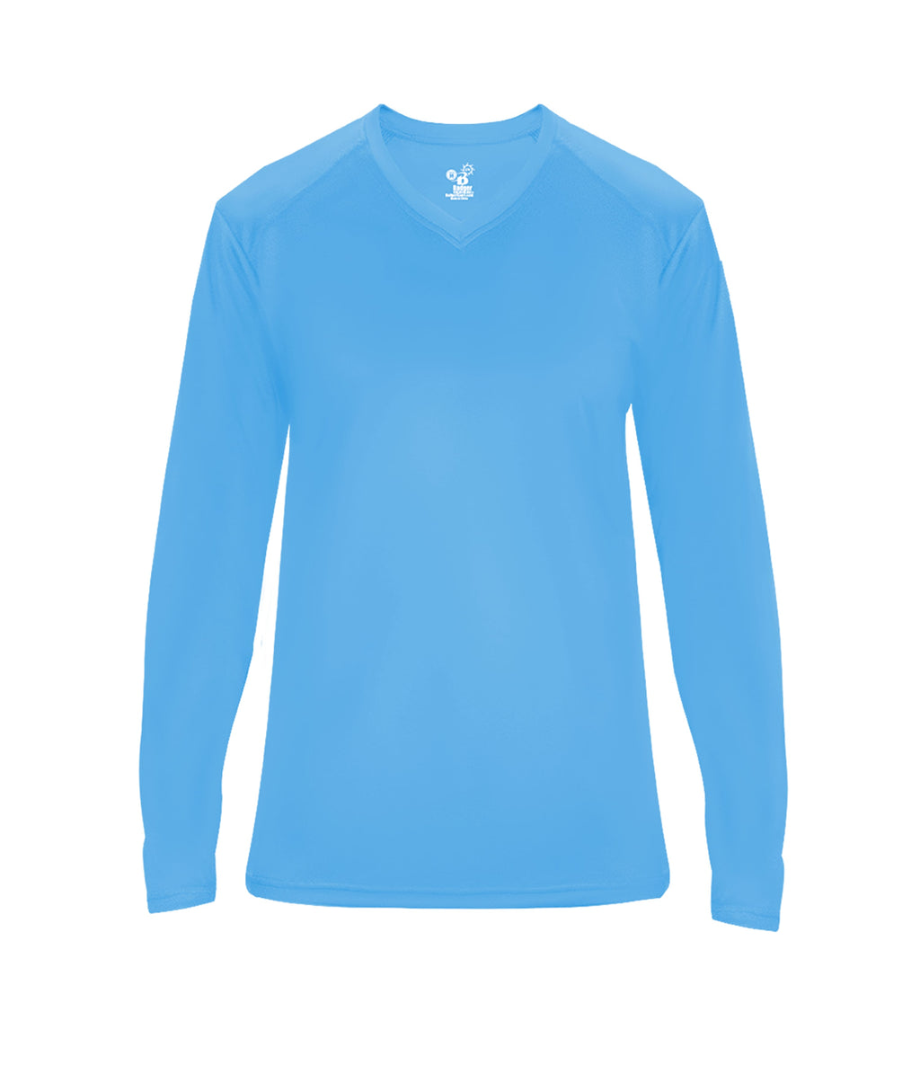 WOMEN'S ULTIMATE V-NECK LONG-SLEEVE T-SHIRT - MOISTURE-WICKING PERFORMANCE