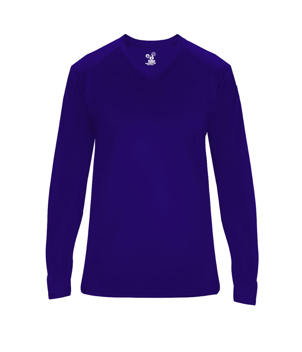 WOMEN'S ULTIMATE V-NECK LONG-SLEEVE T-SHIRT - MOISTURE-WICKING PERFORMANCE