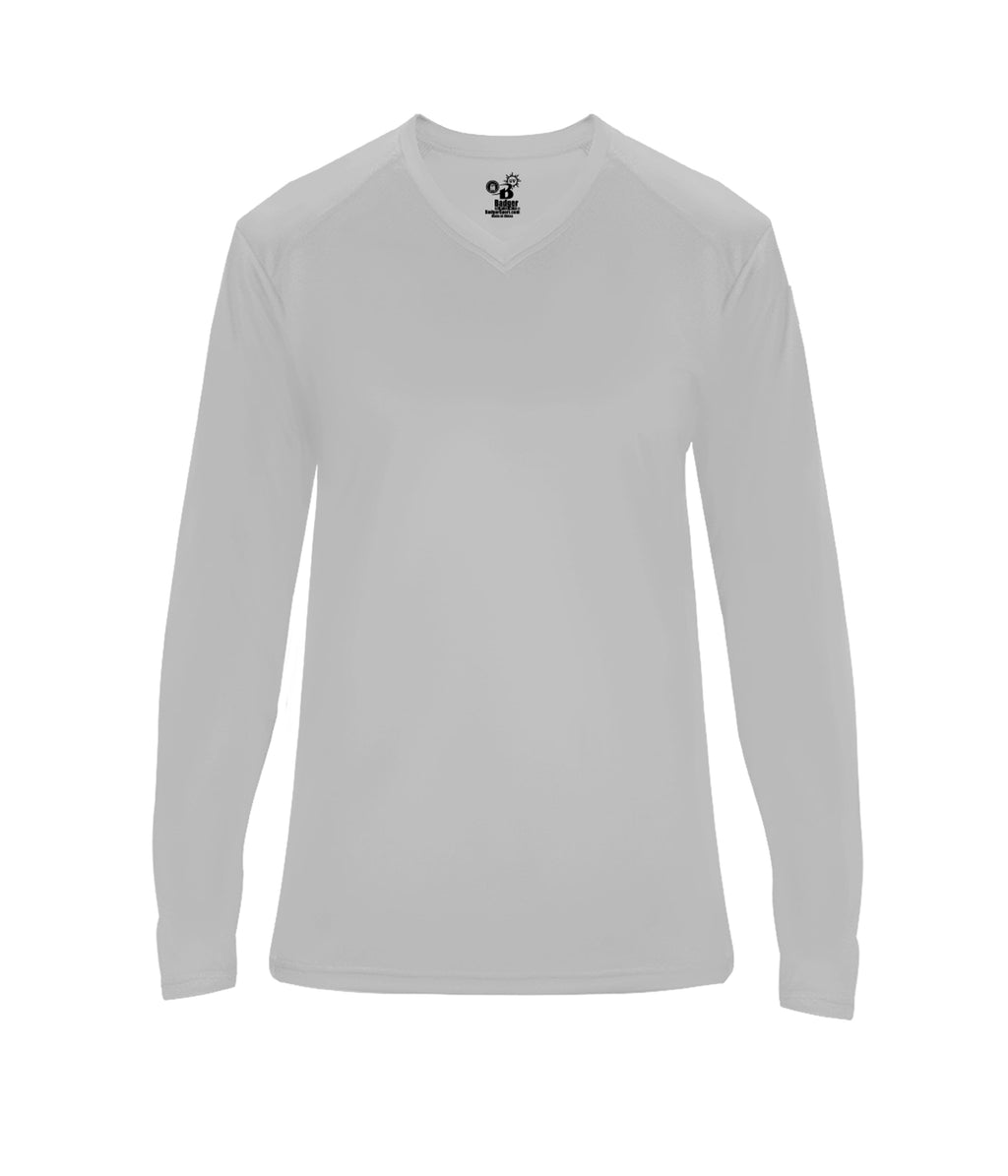 WOMEN'S ULTIMATE V-NECK LONG-SLEEVE T-SHIRT - MOISTURE-WICKING PERFORMANCE