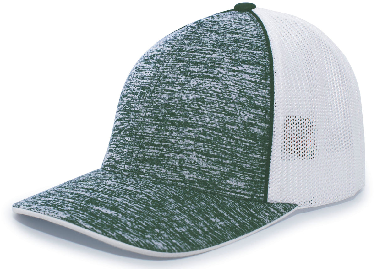 AGGRESSIVE HEATHER TRUCKER PACFLEX CAP - MOISTURE-WICKING