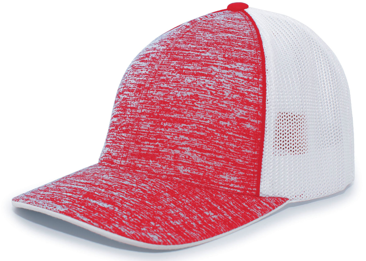 AGGRESSIVE HEATHER TRUCKER PACFLEX CAP - MOISTURE-WICKING