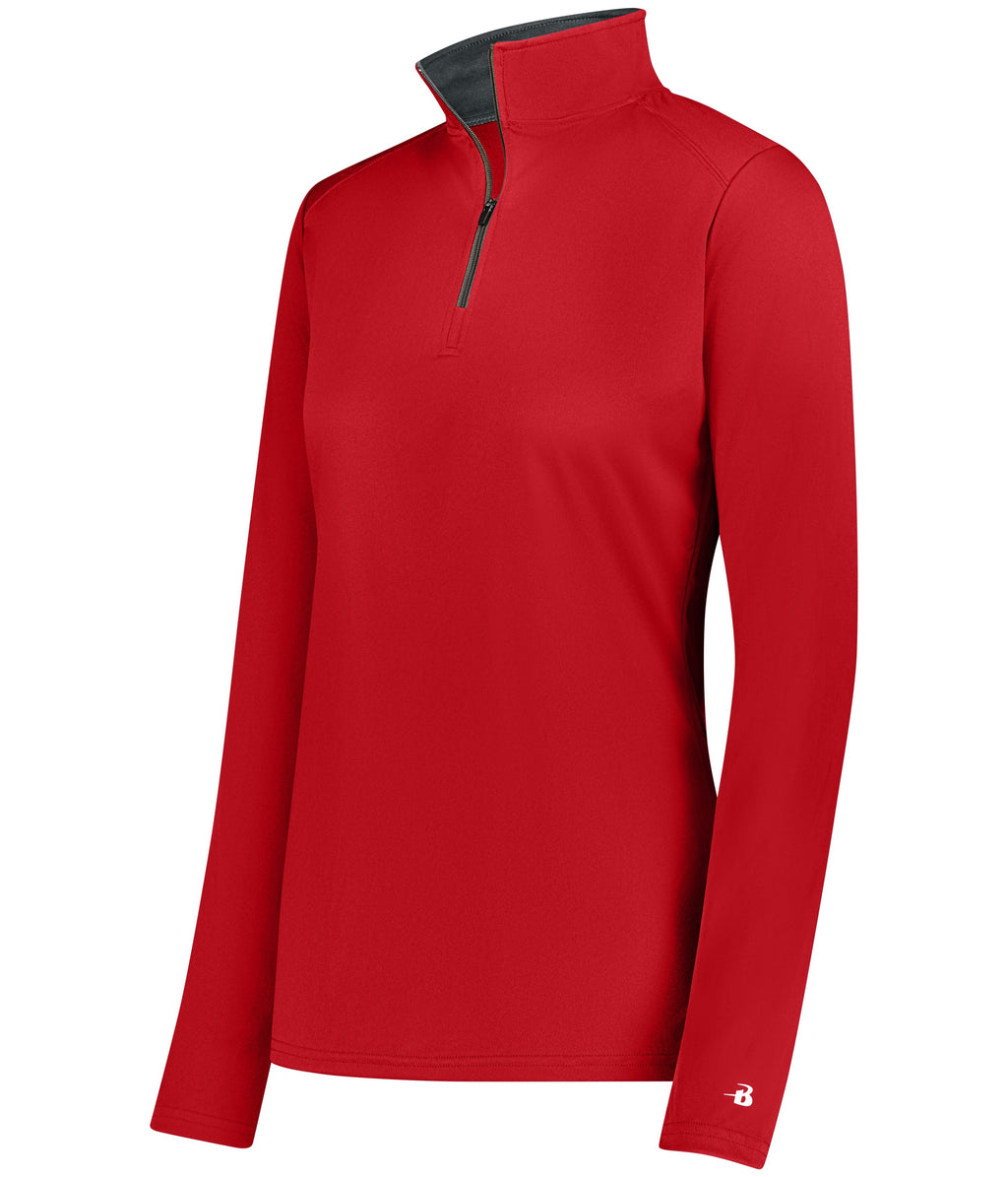 WOMEN'S B-CORE 1/4 ZIP PULLOVER - MOISTURE-WICKING PERFORMANCE