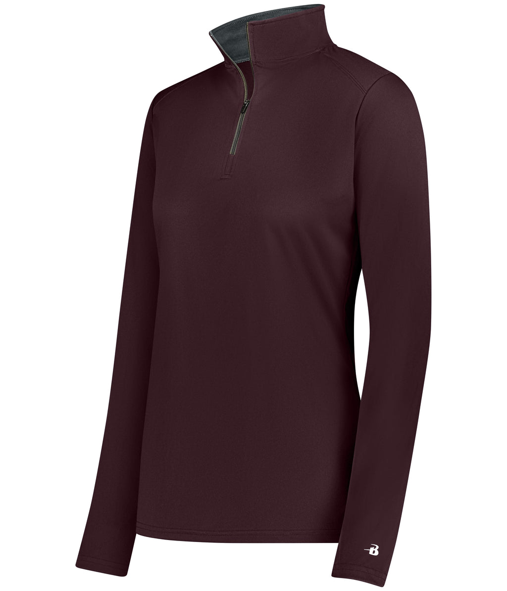 WOMEN'S B-CORE 1/4 ZIP PULLOVER - MOISTURE-WICKING PERFORMANCE