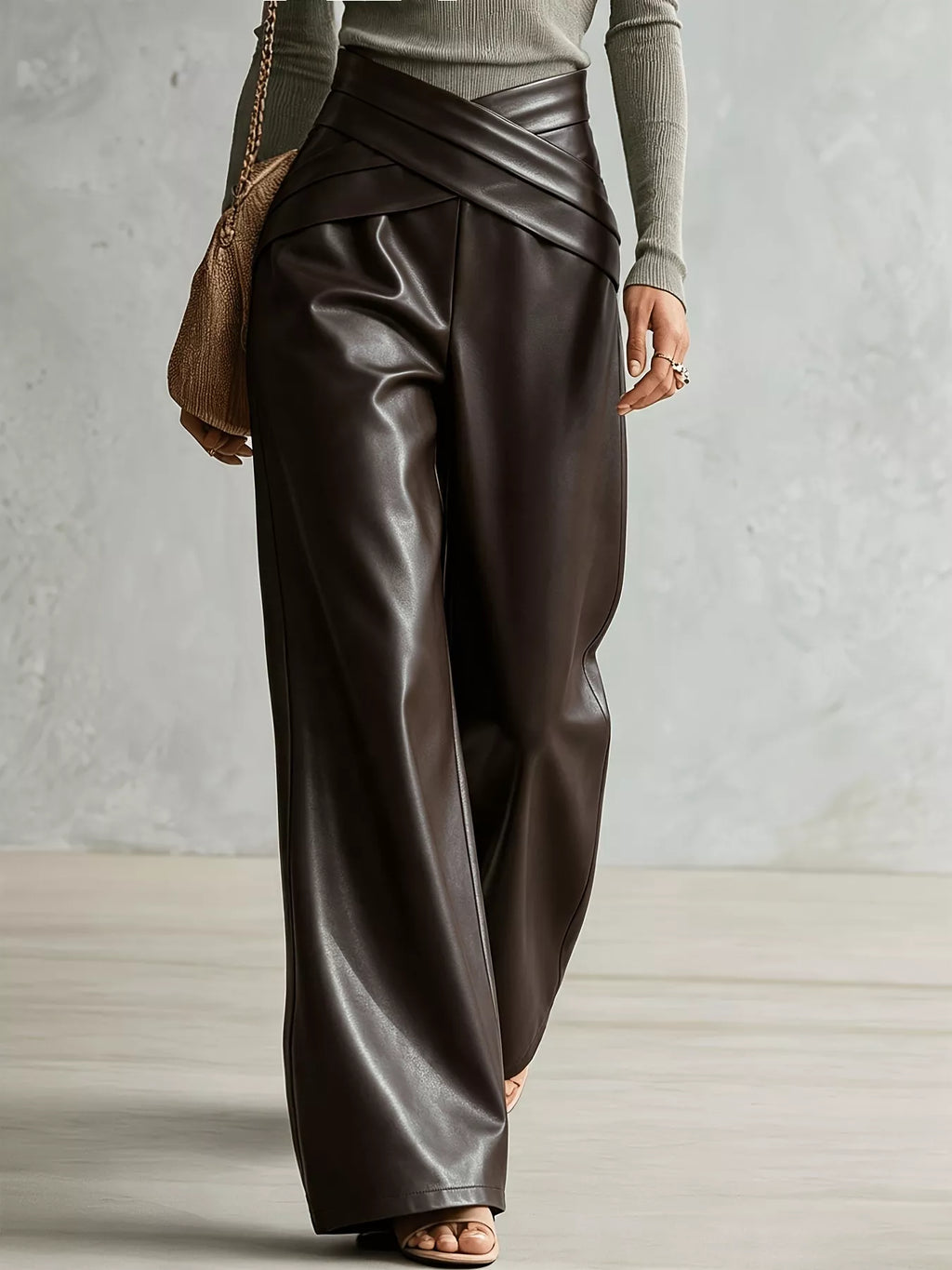 Criss-Cross Wide Leg Pants
