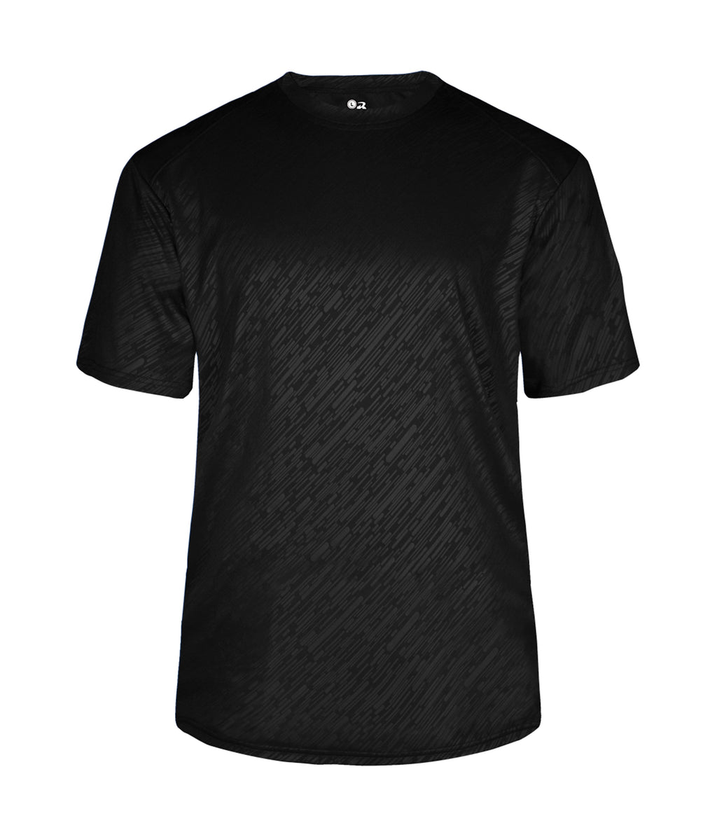 LINE EMBOSSED T-SHIRT - MOISTURE-WICKING PERFORMANCE