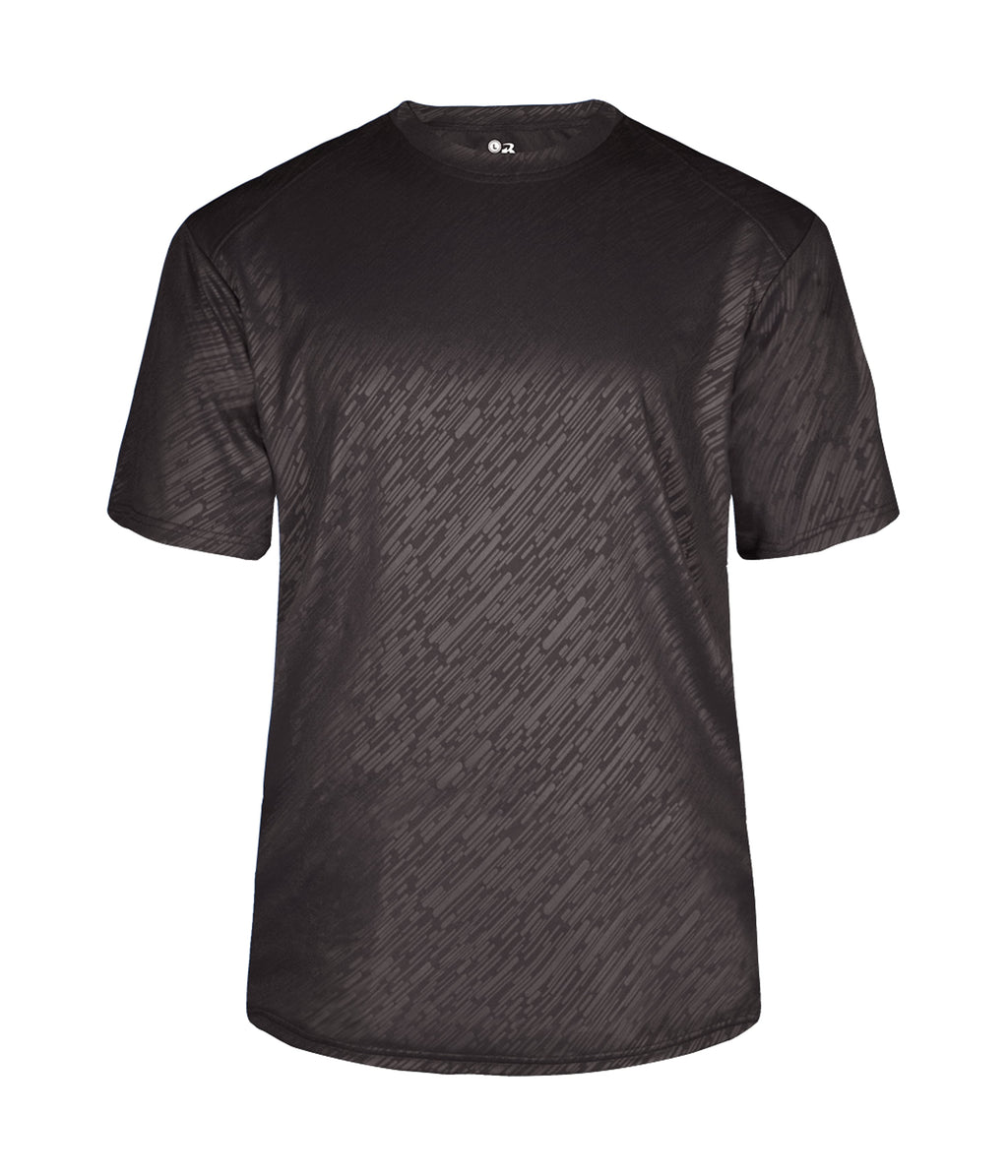 LINE EMBOSSED T-SHIRT - MOISTURE-WICKING PERFORMANCE
