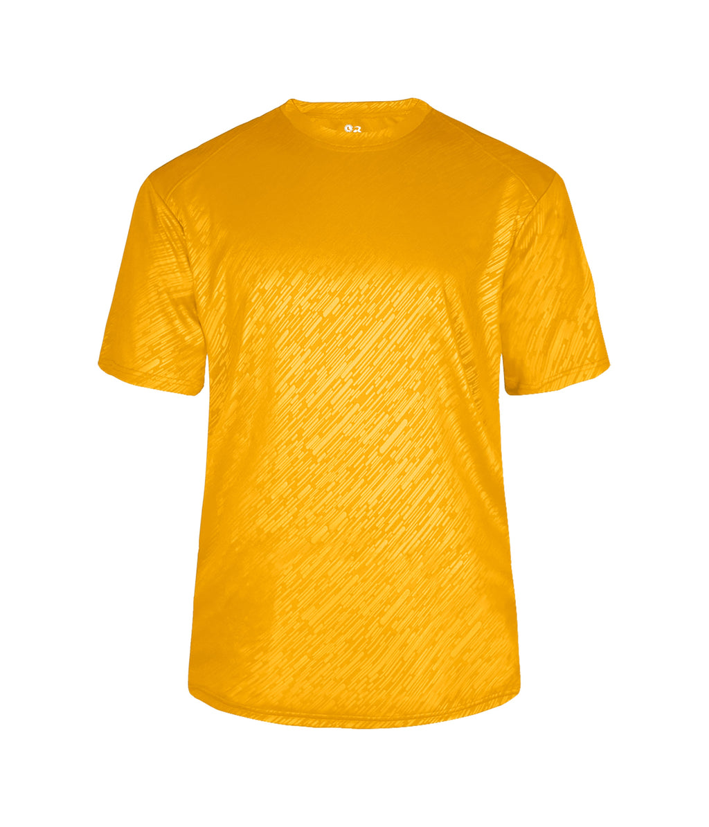 LINE EMBOSSED T-SHIRT - MOISTURE-WICKING PERFORMANCE