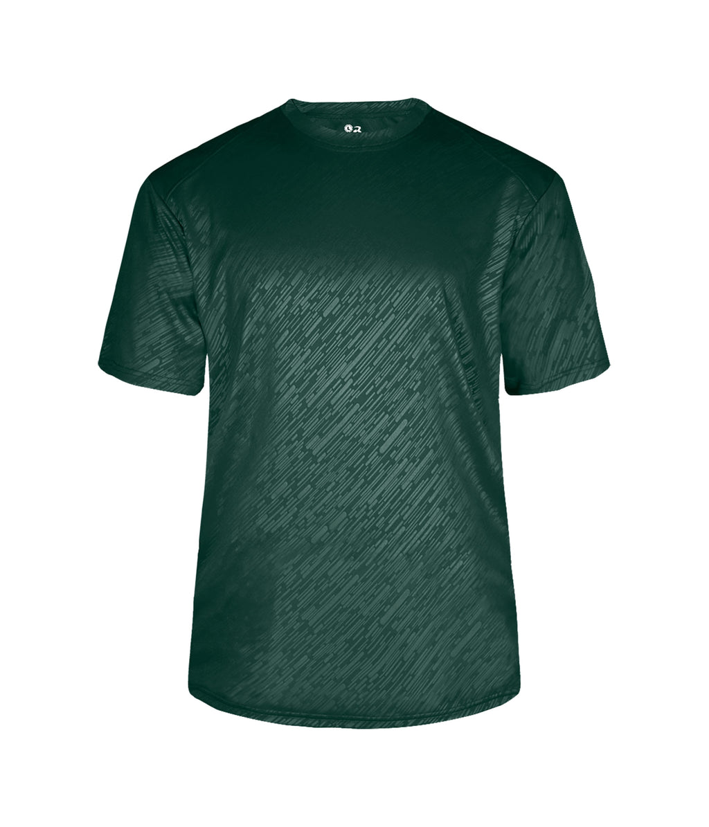 LINE EMBOSSED T-SHIRT - MOISTURE-WICKING PERFORMANCE