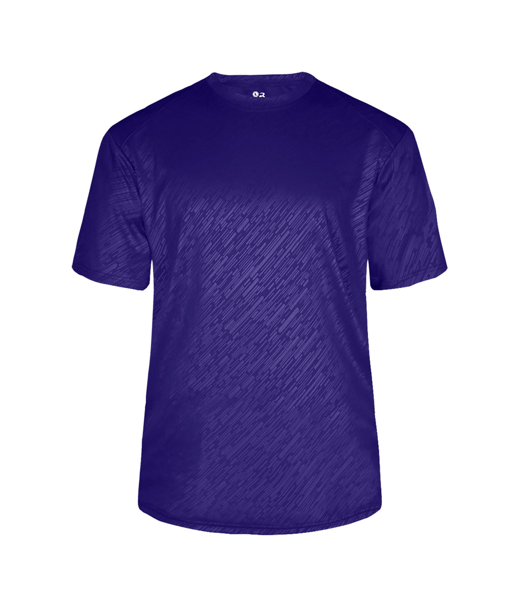 LINE EMBOSSED T-SHIRT - MOISTURE-WICKING PERFORMANCE