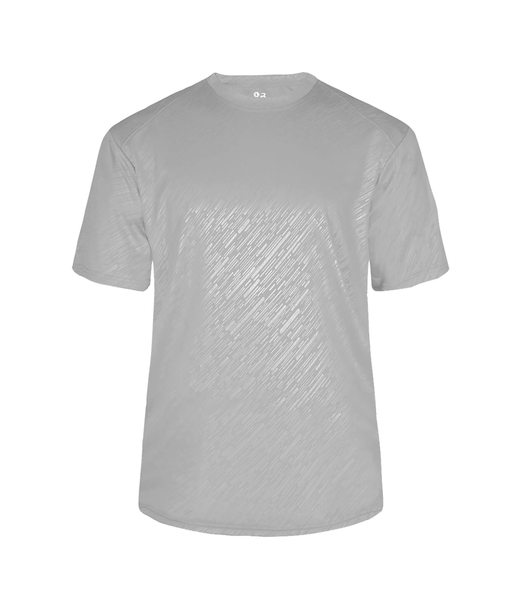 LINE EMBOSSED T-SHIRT - MOISTURE-WICKING PERFORMANCE