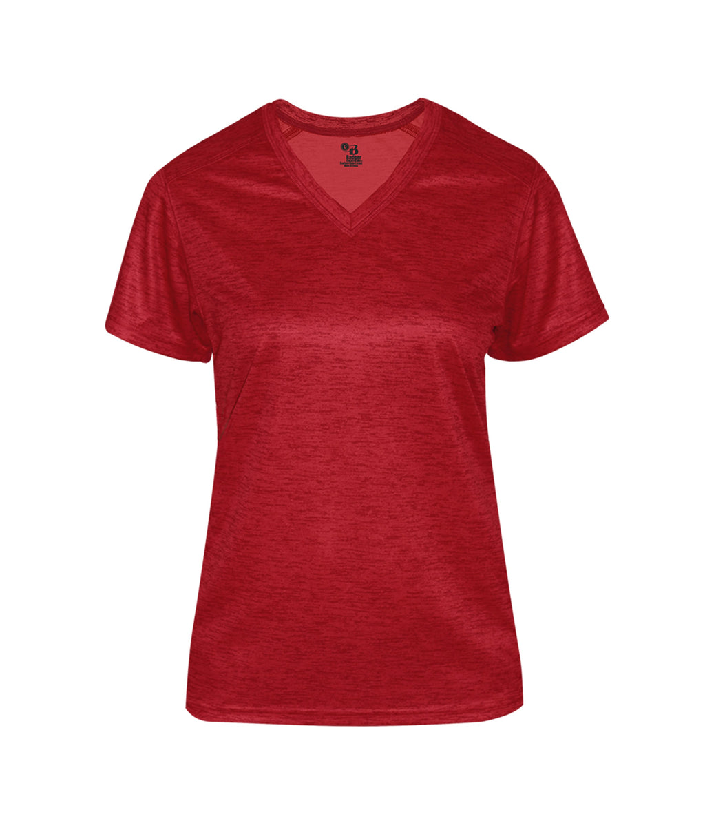TONAL BLEND WOMEN'S' V-NECK T-SHIRT - MOISTURE-WICKING