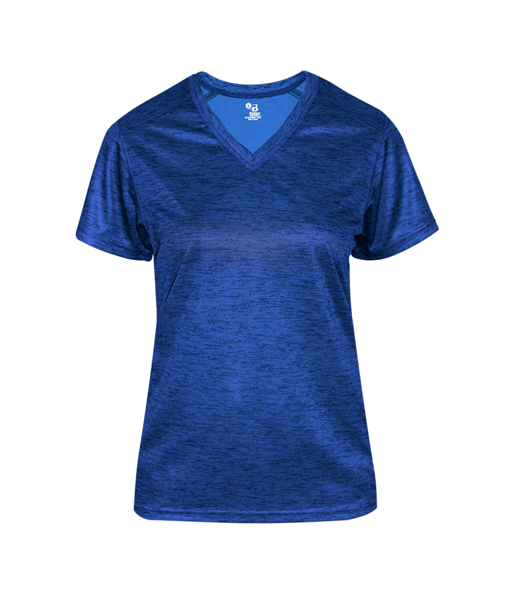TONAL BLEND WOMEN'S' V-NECK T-SHIRT - MOISTURE-WICKING