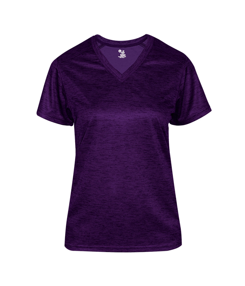 TONAL BLEND WOMEN'S' V-NECK T-SHIRT - MOISTURE-WICKING
