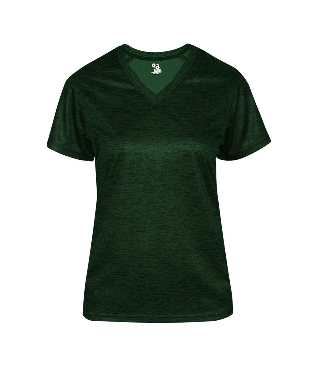 TONAL BLEND WOMEN'S' V-NECK T-SHIRT - MOISTURE-WICKING