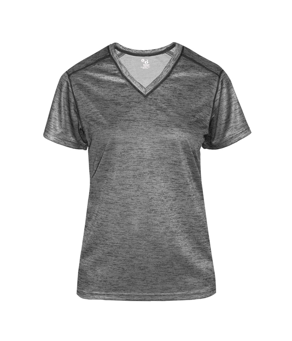 TONAL BLEND WOMEN'S' V-NECK T-SHIRT - MOISTURE-WICKING