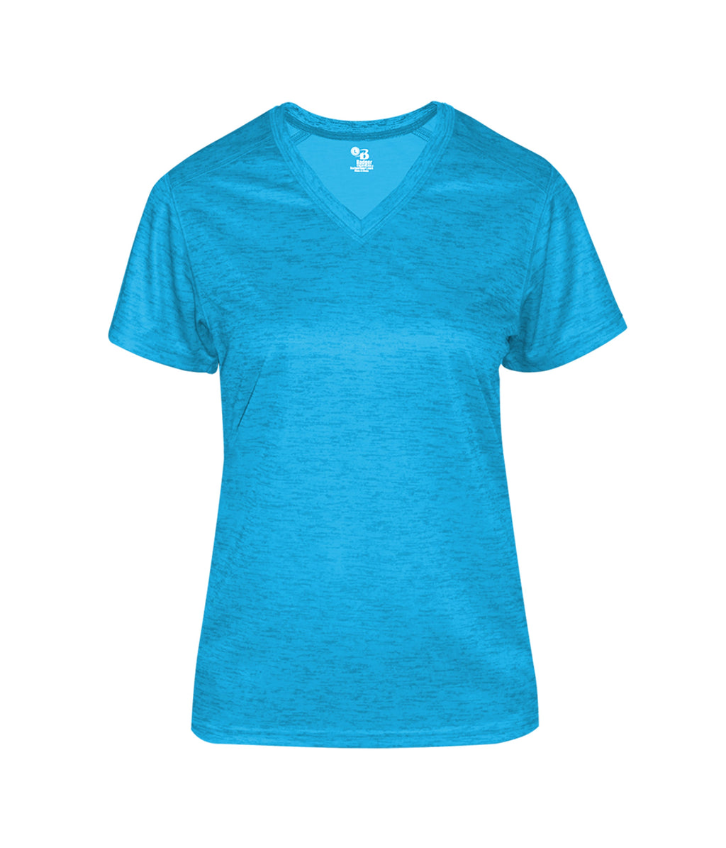 TONAL BLEND WOMEN'S' V-NECK T-SHIRT - MOISTURE-WICKING