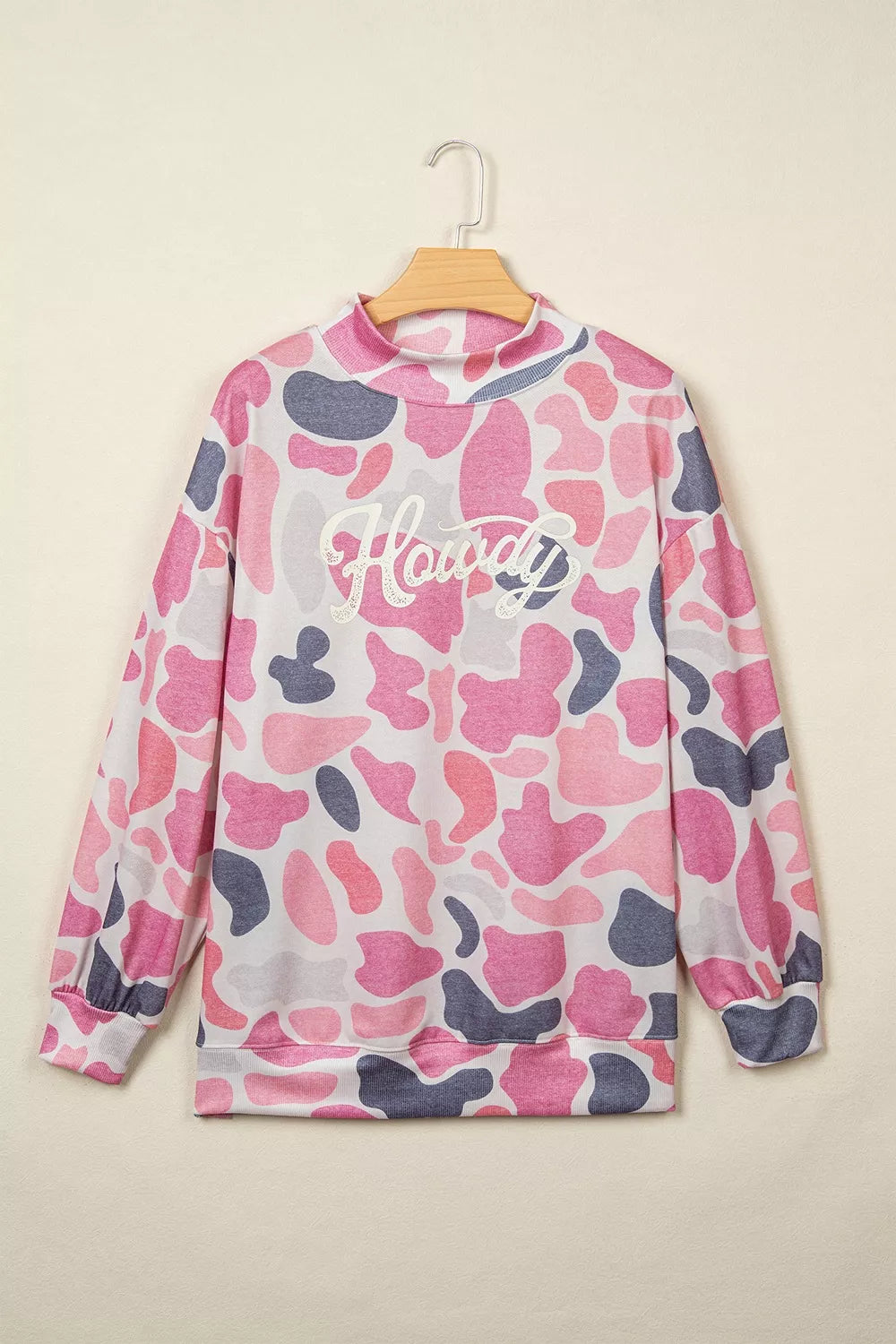 Camouflage Western Style Pullover Sweatshirt