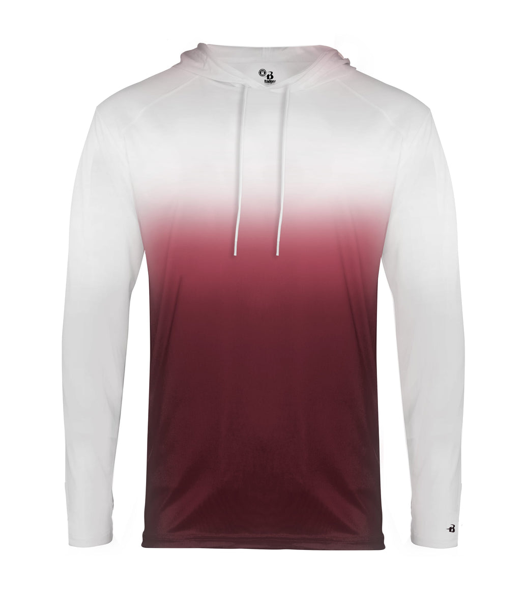 OMBRE HOODED T-SHIRT - MOISTURE-WICKING PERFORMANCE