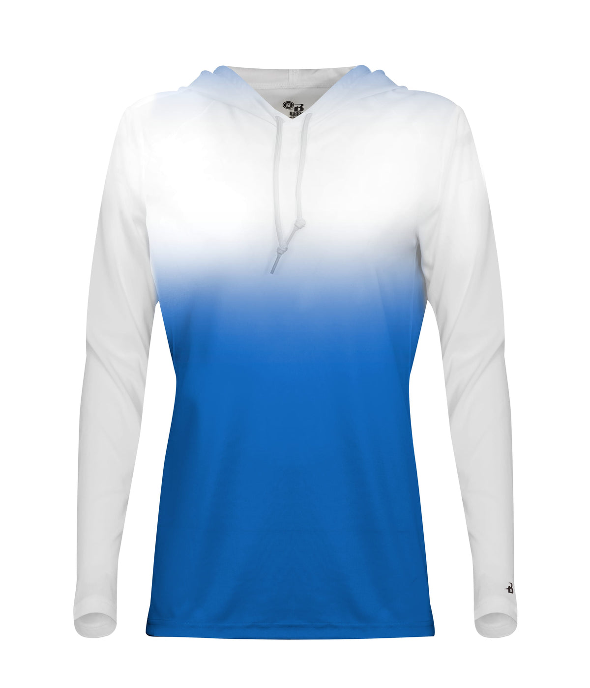 WOMEN'S OMBRE HOODED T-SHIRT - MOISTURE-WICKING PERFORMANCE