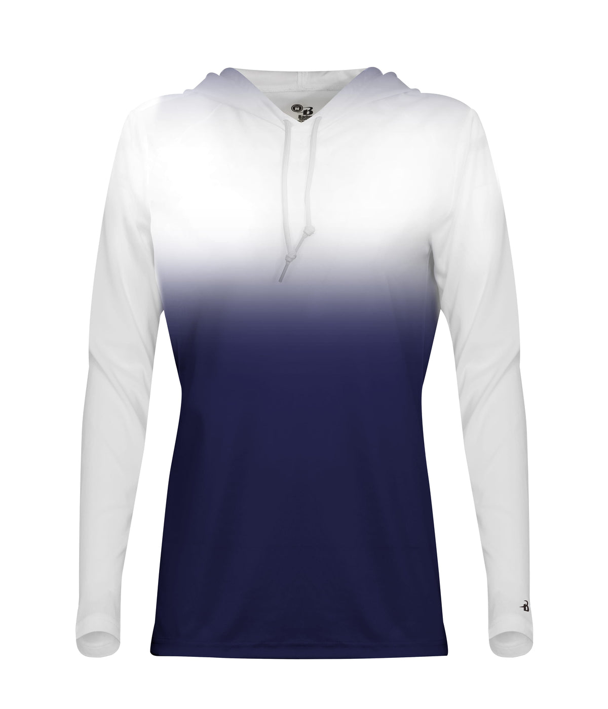 WOMEN'S OMBRE HOODED T-SHIRT - MOISTURE-WICKING PERFORMANCE