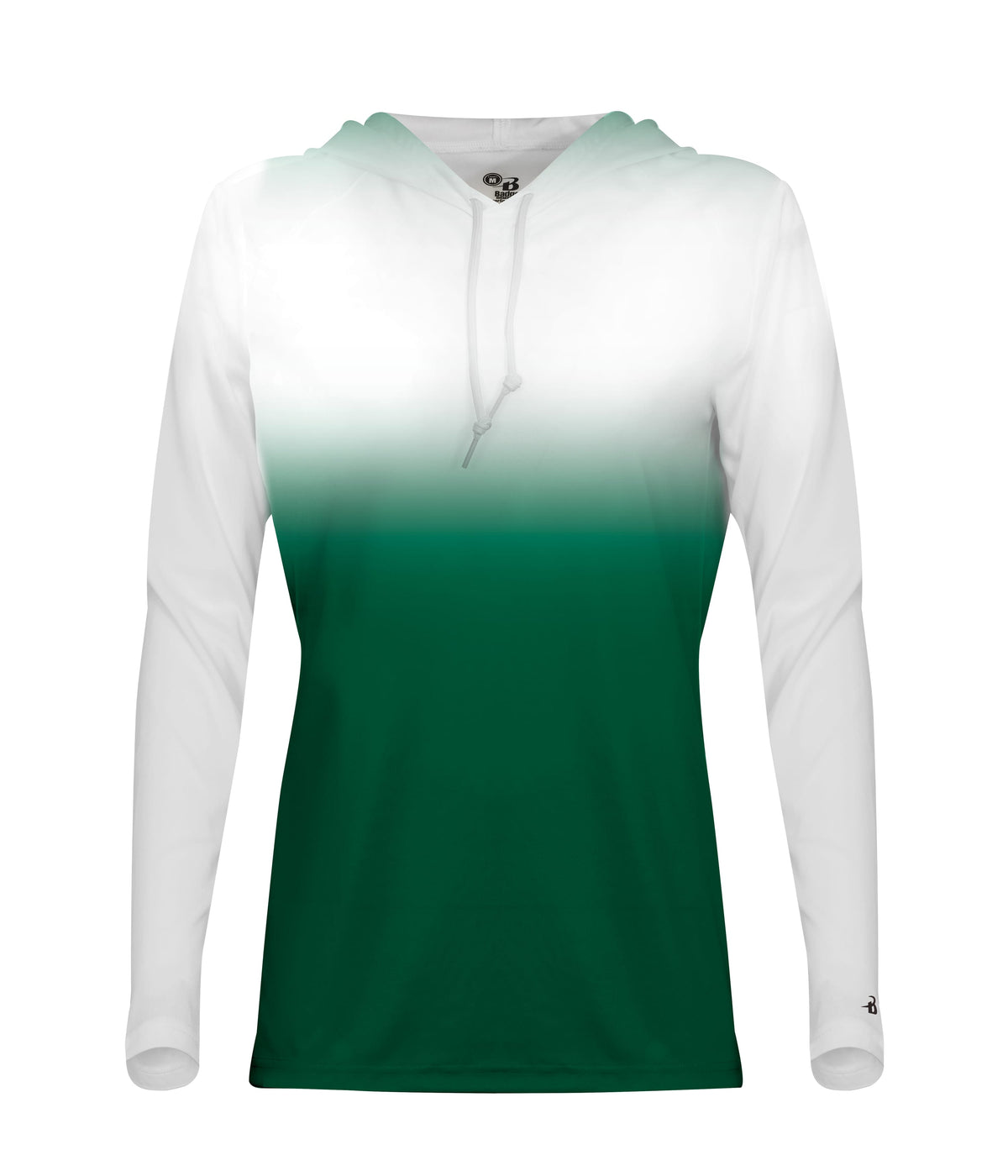 WOMEN'S OMBRE HOODED T-SHIRT - MOISTURE-WICKING PERFORMANCE
