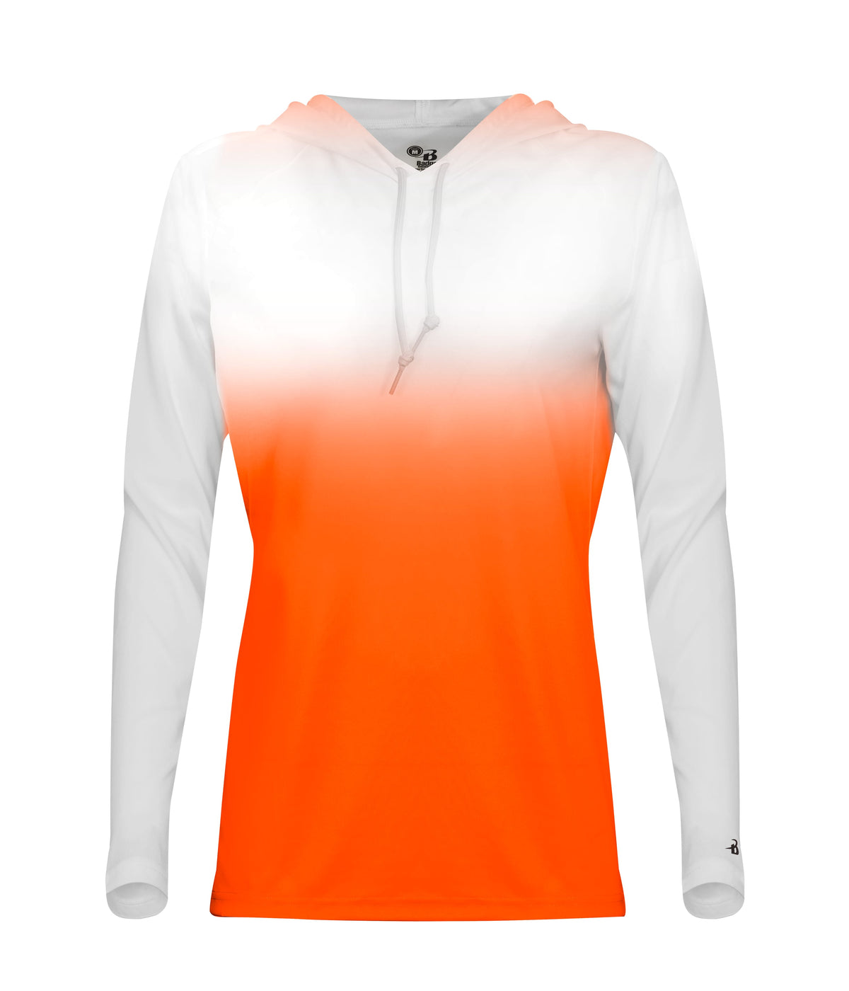 WOMEN'S OMBRE HOODED T-SHIRT - MOISTURE-WICKING PERFORMANCE
