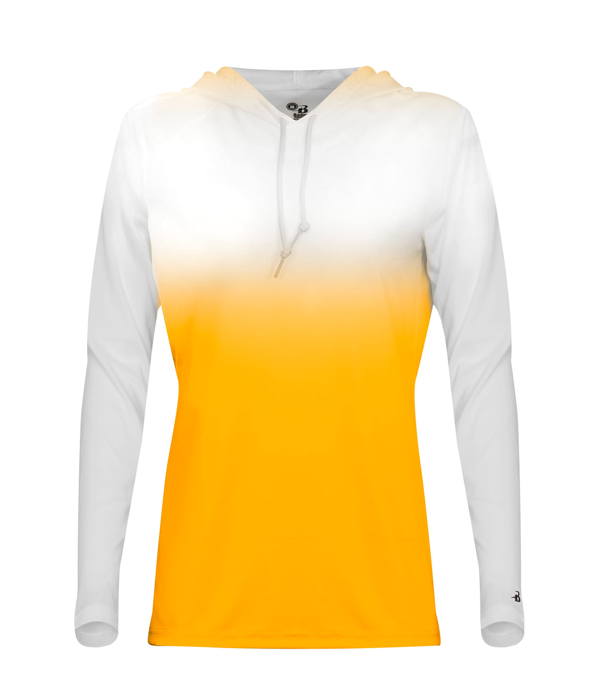 WOMEN'S OMBRE HOODED T-SHIRT - MOISTURE-WICKING PERFORMANCE