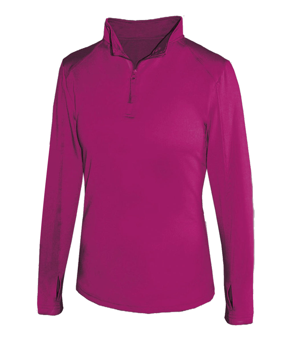 WOMEN'S 1/4 ZIP LIGHTWEIGHT PULLOVER - MOISTURE-WICKING PERFORMANCE