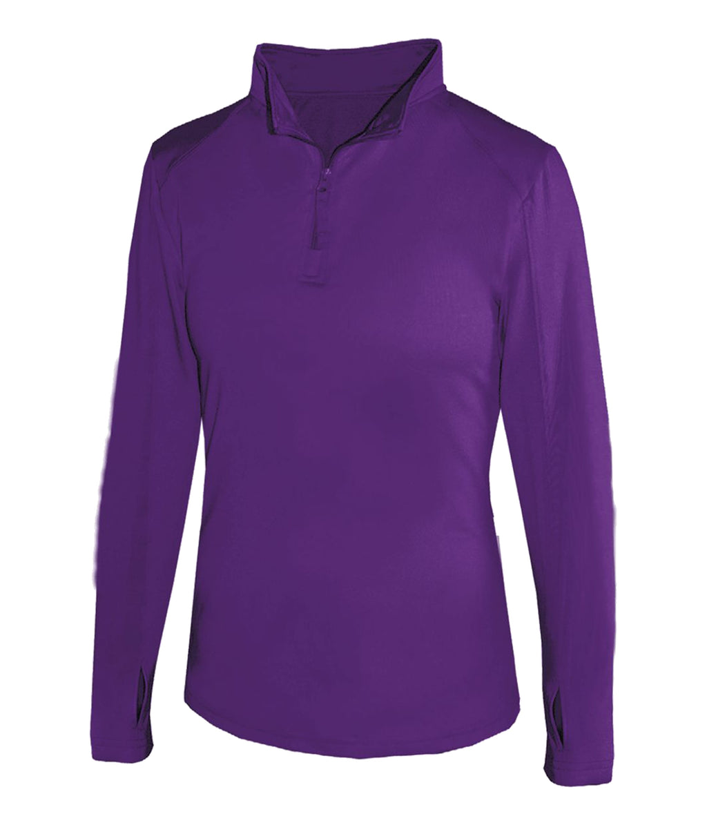WOMEN'S 1/4 ZIP LIGHTWEIGHT PULLOVER - MOISTURE-WICKING PERFORMANCE