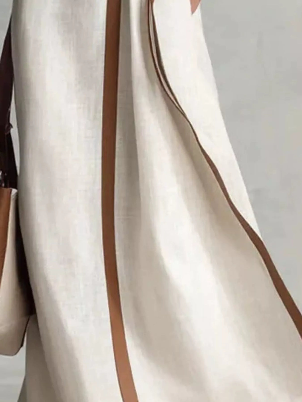 Full Size Sleeveless Wrap Maxi Dress with Contrast Trim Plus Size