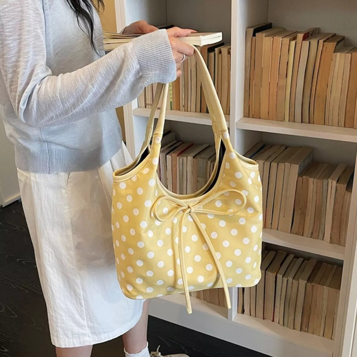 Polka Dot Bowknot Shoulder Bag