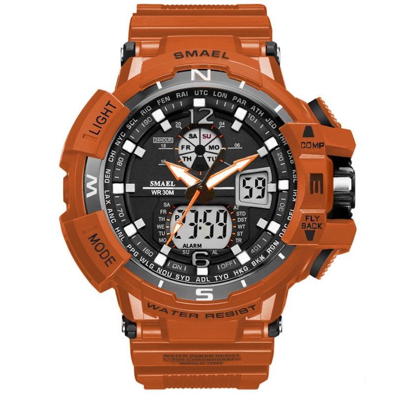 Modern Sport Watch For Men and Woman With LED Digital Quartz Display Men's Top Brand Luxury Digital-watch Relogio Masculino In Army Military Popular Design Waterproof 50M