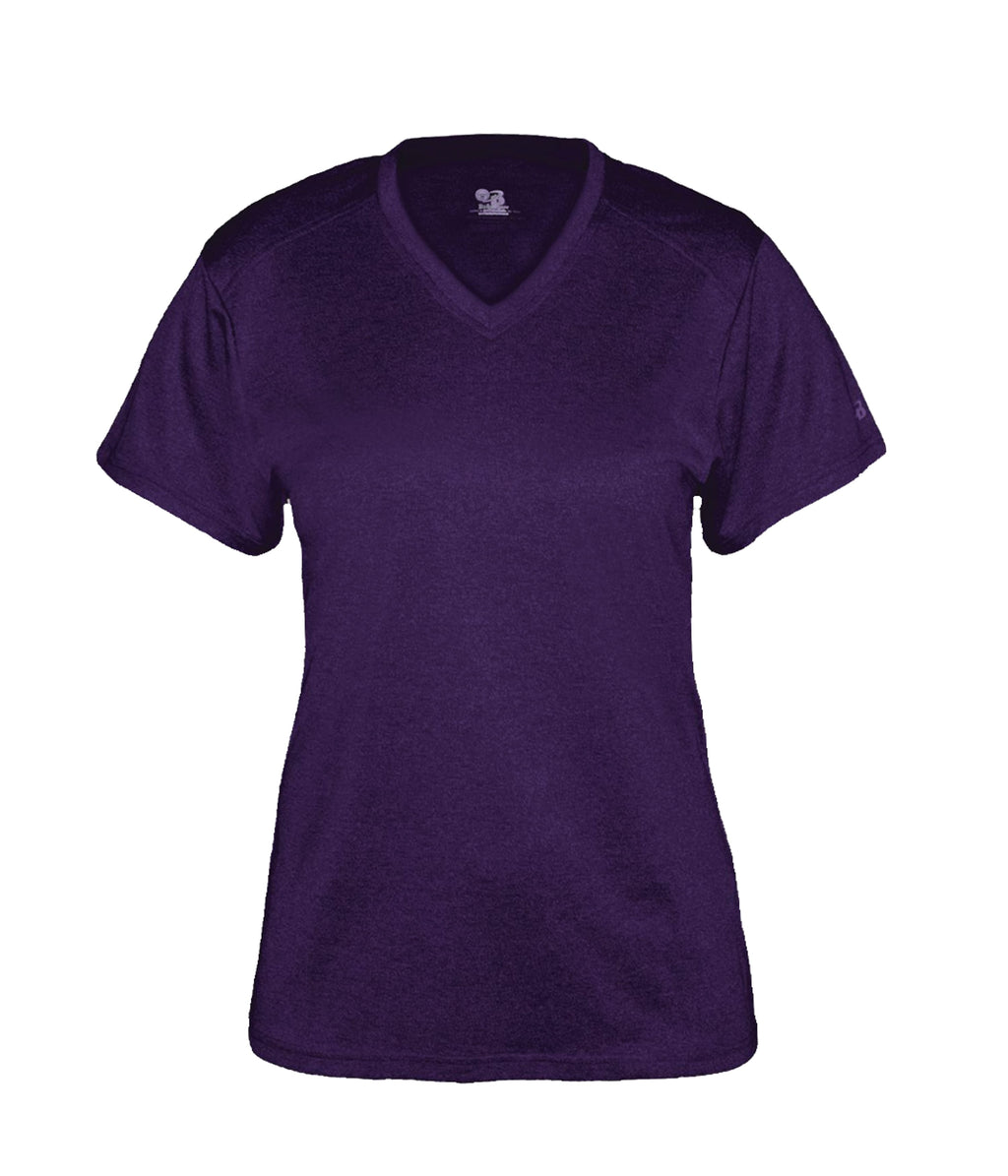 WOMEN'S PRO HEATHER V-NECK T-SHIRT - MOISTURE-WICKING