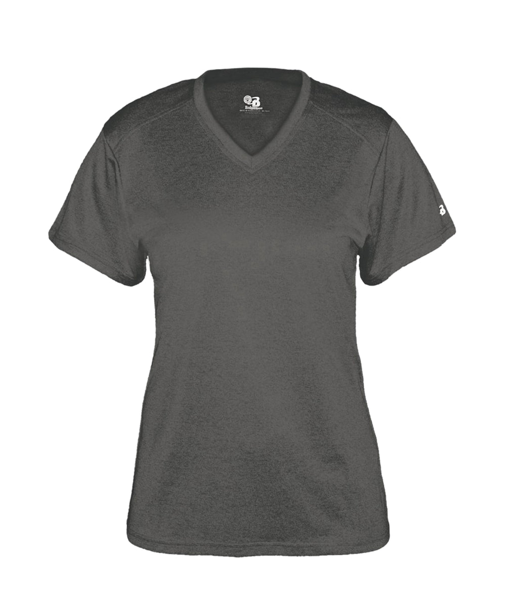WOMEN'S PRO HEATHER V-NECK T-SHIRT - MOISTURE-WICKING