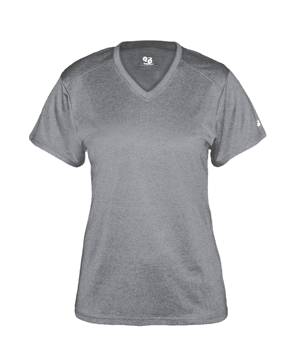 WOMEN'S PRO HEATHER V-NECK T-SHIRT - MOISTURE-WICKING