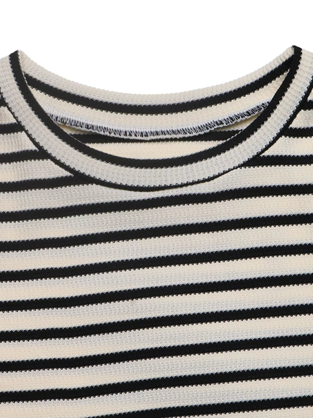 Striped Batwing Sleeve Crew Neck T-Shirt